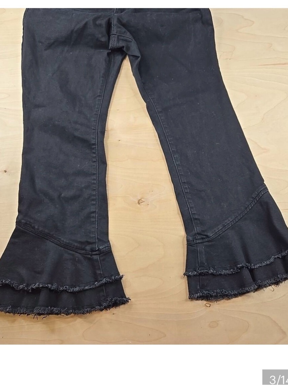 INC Denim Women's Skinny Leg Regular Fit Crop Flare Black Jeans Size 10